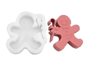 Molde silicona hombre jengibre con baston 